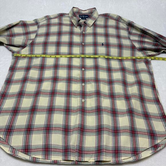 Polo Ralph Lauren VTG Blake Long Sleeve Christmas Plaid Button Down Shirt XXL - Picture 7 of 8